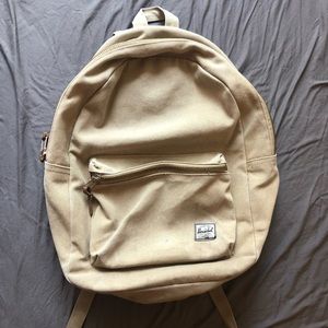 Tan/beige Herschel Canvas/Khaki Backpack